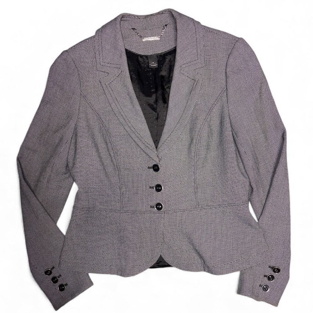 White House Black Market Houndstooth Peplum Blazer size 8
